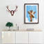 Chewing Giraffe - Picture Frame Painting Print-55536235-55536236