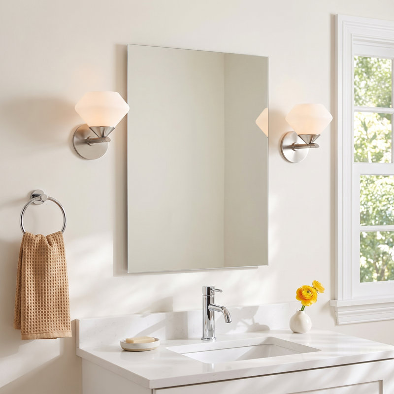 Junius Dimmable Bath Sconce, Polished Nickel