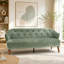 Canapé Mid-Century 3 places avec dossier capitonné et tissu moelleux-1351206630