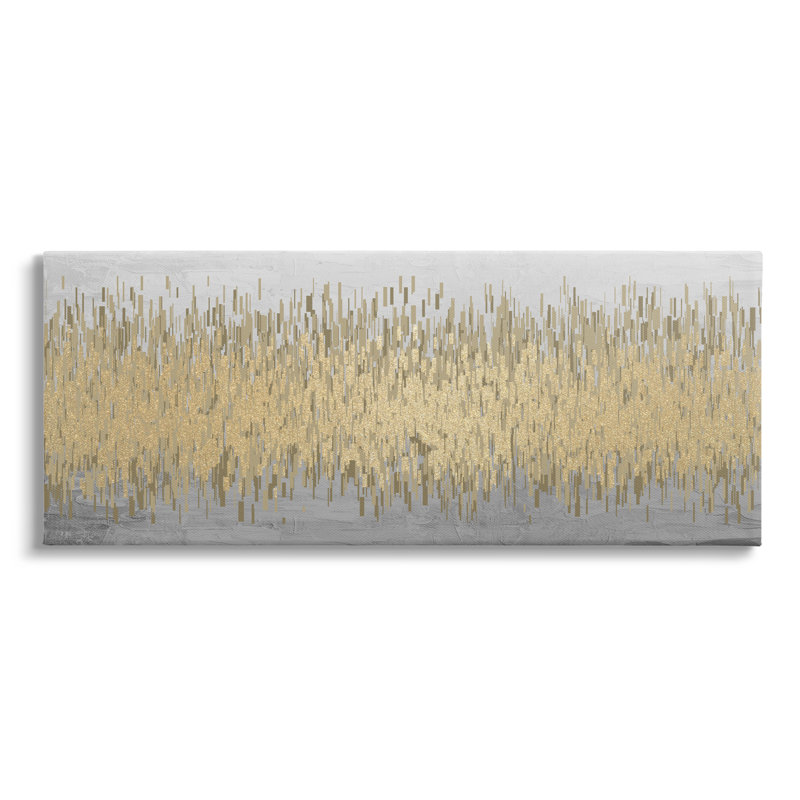 «Balance Gold Abstract» par Kim Allen, H 17 po x l 40 po x P 1,5 po