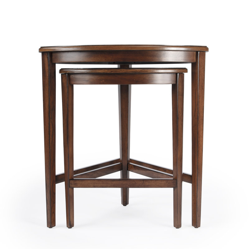 Finnegan Triangle Nesting Tables, Antique Cherry
