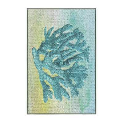 Tapis bleu corail