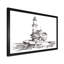Phare et mer monochromes - Impression sur toile-68471630-68471658