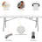 Folding Picnic Table, Plastic Picnic Table, Portable with Carrying Handle, White Tailgate Utility Commercial Craft Table with Heavy Duty Frame for Parties and Events.-1143475790-1143475788