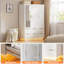 Armoire Wardrobe Closet With 3 Door, Mirror And Led Lights