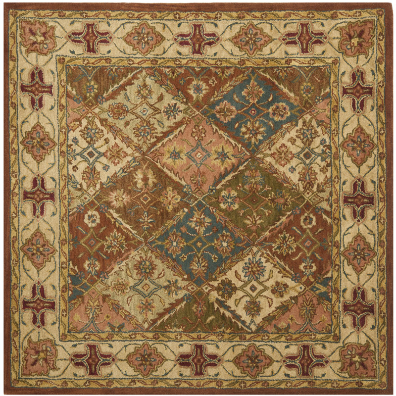 Hebron Hand Tufted Wool Oriental Rug, Square 6'
