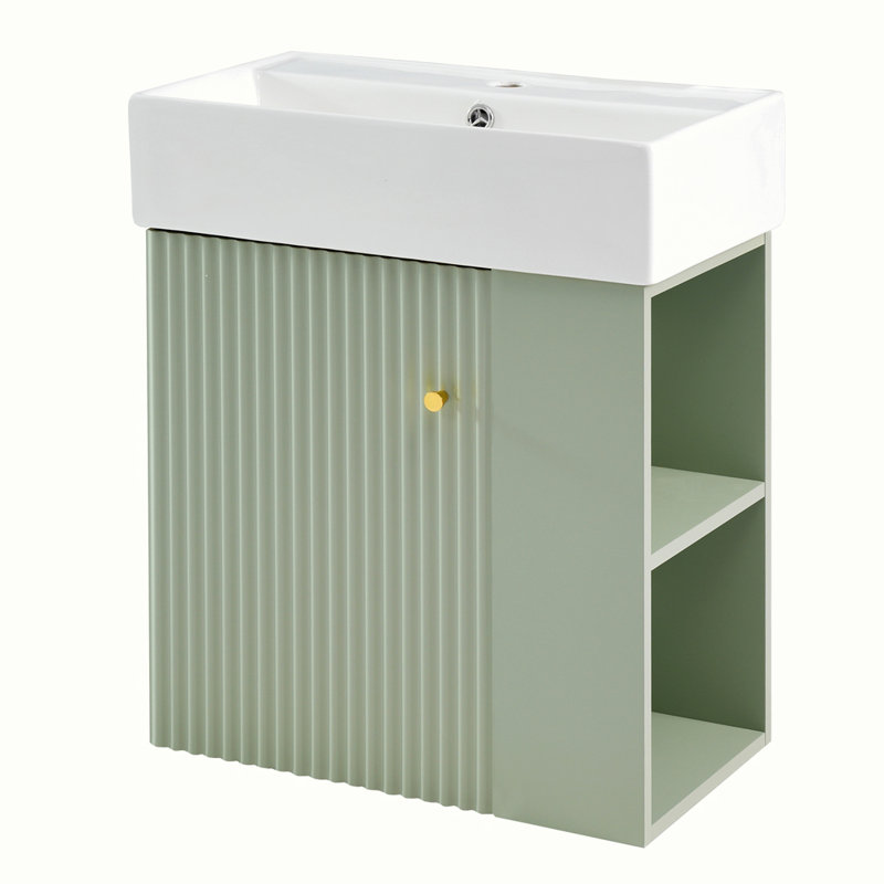 Meuble-lavabo flottant moderne avec lavabo en céramique