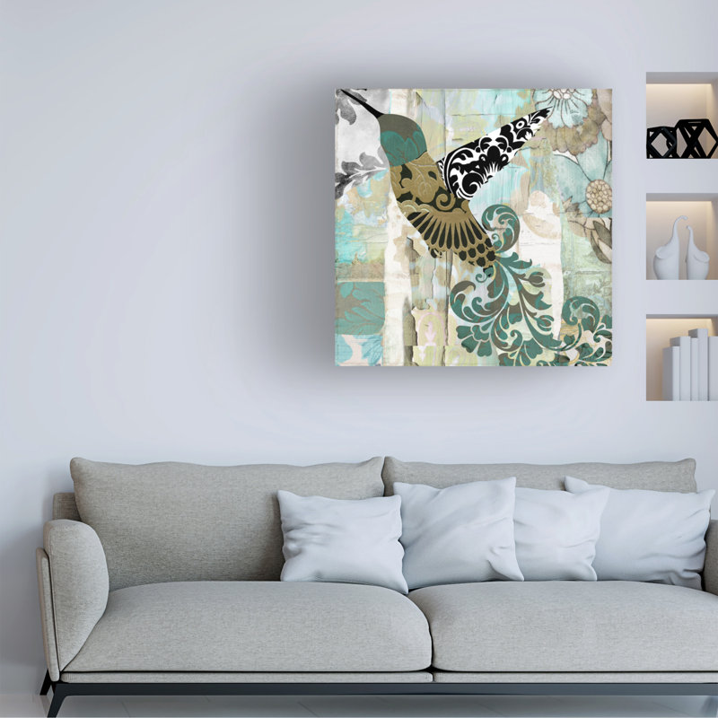 Art sur toile Batik Ii, H 14 po x l 14 po