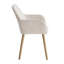 Modern Upholstered Dining Chairs With Arms, Linen Fabric Accent Chairs With Diamond Quilted Back And Wood Legs-781496072-781528468