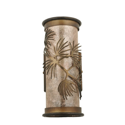Applique murale 2 lumières encastrée en cuivre antique