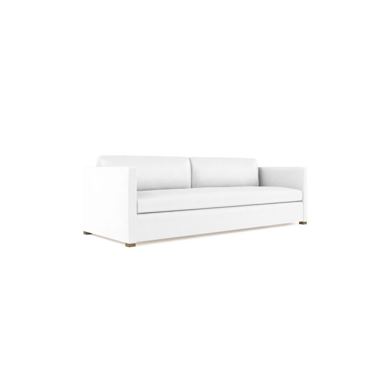 Madison Sofa, 33" H x 96" W x 38" D, Weathered, Vintage Leather Blanc