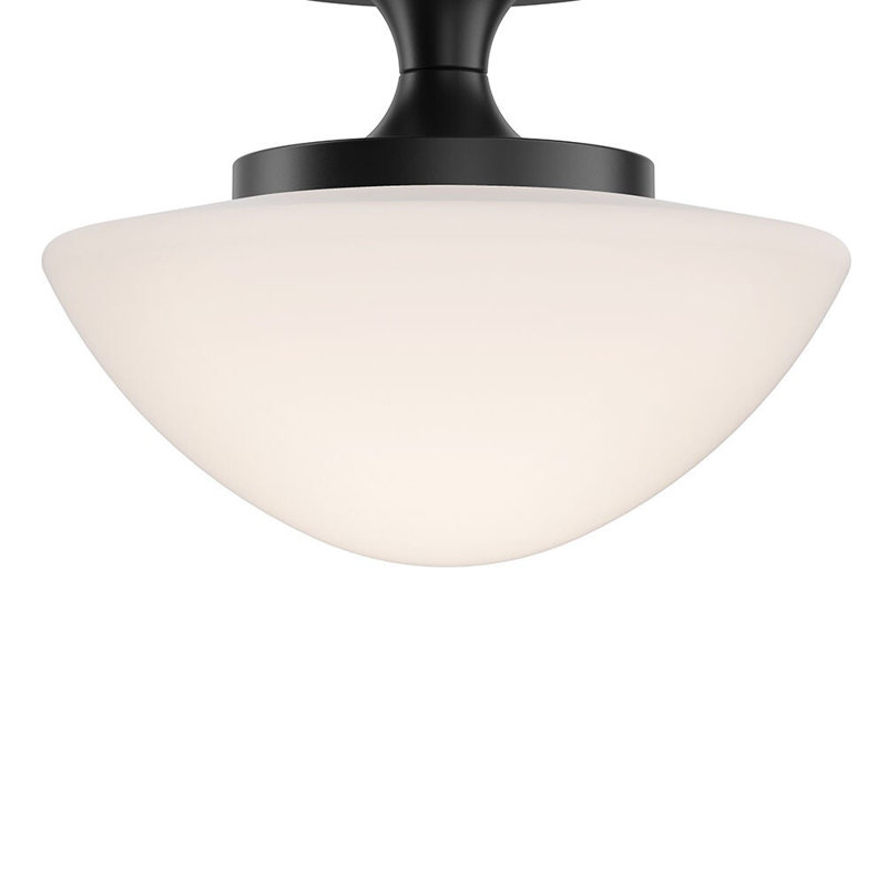 Hinkley Knox Semi-Flush Mount Schoolhouse Ceiling Light, Black