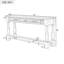 Console Console de 63 po de long avec tiroirs et tablette pour le vestibule-1729145181