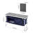Portable Camping Kitchen Table with Adjustable Heights and Storage Compartments