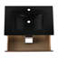 Meuble-lavabo de salle de bain 30 po avec lavabo en céramique noire. 2 tiroirs à fermeture en douceur. Fixation murale. Style contemporain. Lavabo en contreplaqué. Protection moderne.-12829968-12829983-12829973