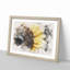 Yellow Sunflower Rising Watercolour - Framed Print-56882216-56882217