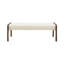 Banc de salle à manger moderne rembourré de 127,6 cm (50,25 po), en tissu chenille doux et pieds en bois d'hévéa, pour cuisine, chambre ou entrée, beige-965287570-965287575
