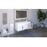 Ensemble de meuble-lavabo mural simple 48 po avec miroir Floating Modern