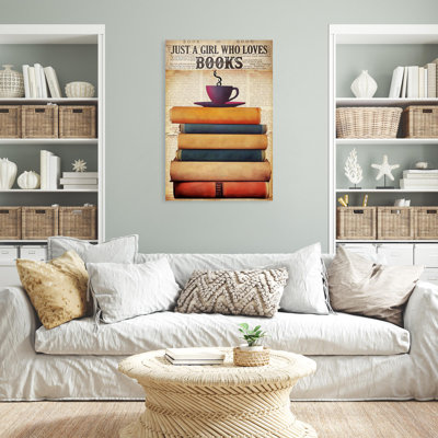 Livres «Just A Girl Who Loves», impression sur toile