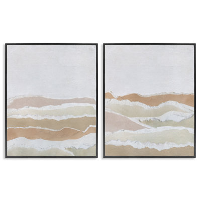 «Abstract Mountain Valley», ensemble de 2 giclées d'art encadrées par Carol Robinson