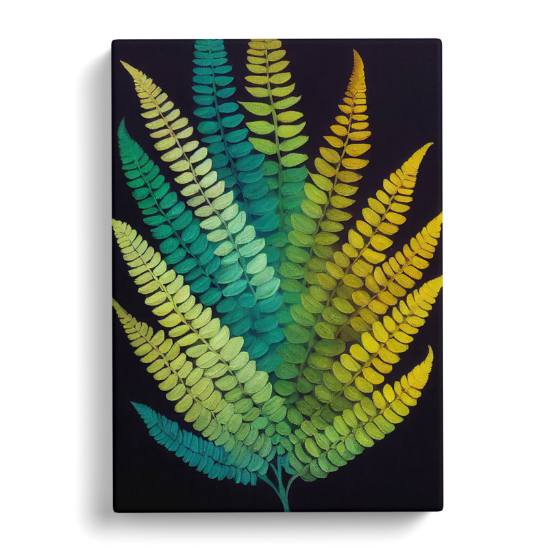 Pyles Fern Leaf Layers Vol.1 - Wrapped Canvas, 50cm H x 35cm W x 3cm D