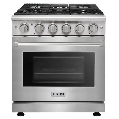 Kostch 30" Gas Range 4.55 Cu.ft. Freestanding Natural Gas Stove with 5 Burners