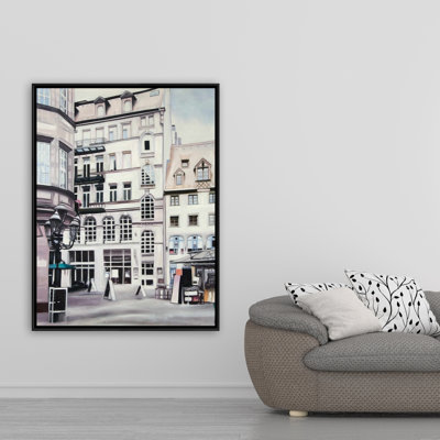 Street Scene In Germany Print On Canvas