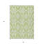 Tapis d'intérieur / extérieur 5 pi x 8 pi vert et ivoire à motif de treillis articulé