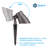 Caleo LED Pathway Light 3 Colour Temperature Selectable Metal Landscape Light for Patio Garden Yard