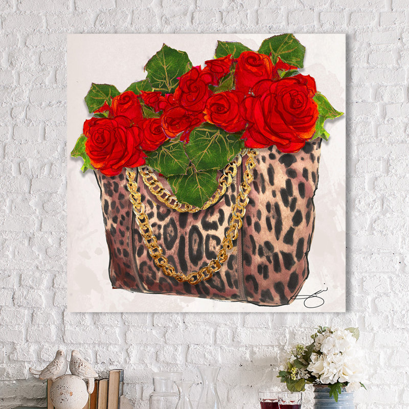 «Red Roses are the Best» par Jodi - reproduction, Toile tendue, H 18" x l 18" x P 1"