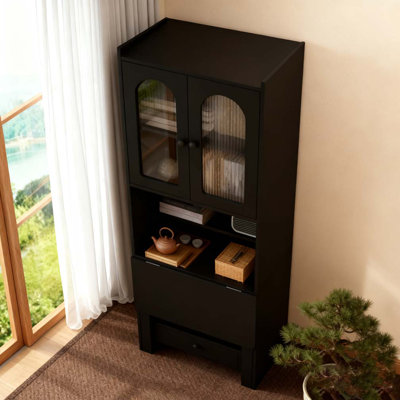 Desk Cabinet with shelf and drawer Multi-Function Home Office Workstation by Latitude Run
