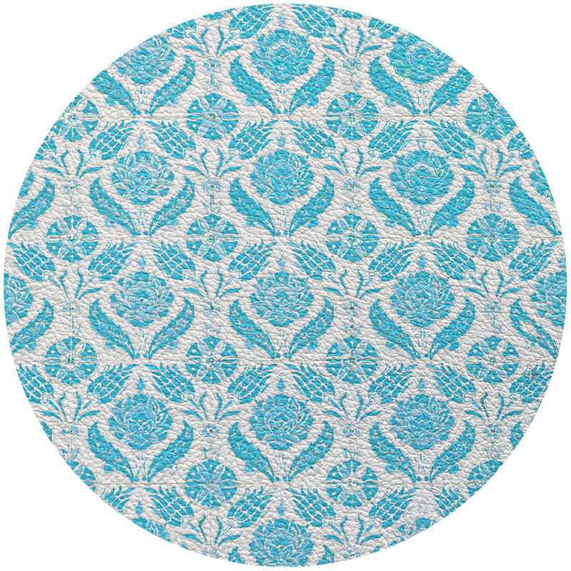 Tulipia 16'' Vinyl Placemat, Turquoise