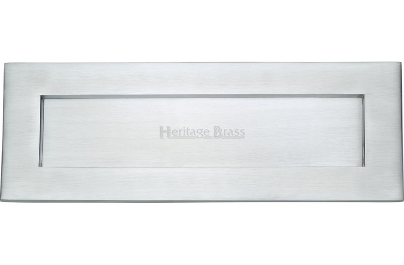 Heritage Brass Heritage Letterplate, Satin Chrome, 9.6 cm H x 30.5 cm W