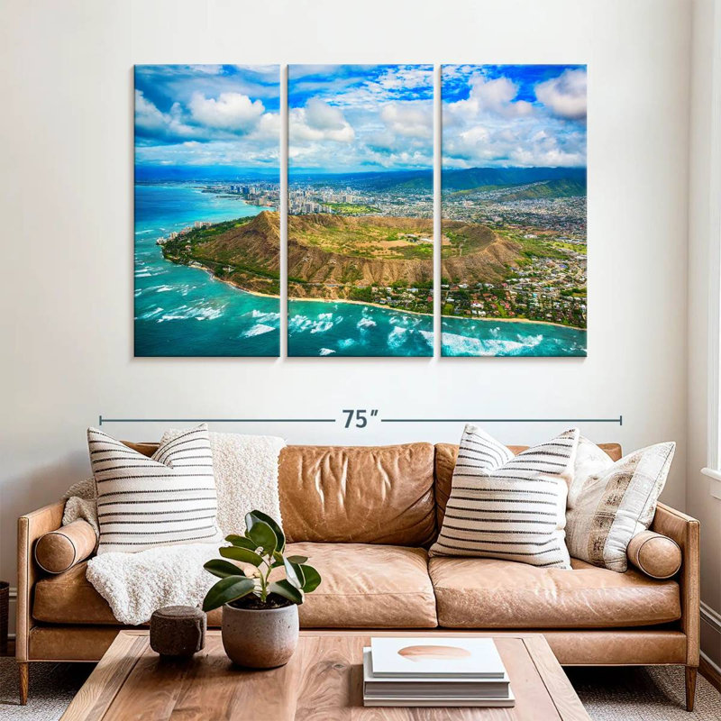 Gillard Diamond Head Hawaii, H 28 po x l 45 po