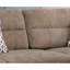Canapé modulaire 103,5 po en tissu brun, méridienne orientée vers la droite et rangement, 2 coussins, coussins de dossier, canapé modulaire rembourré en mousse, siège d'appoint