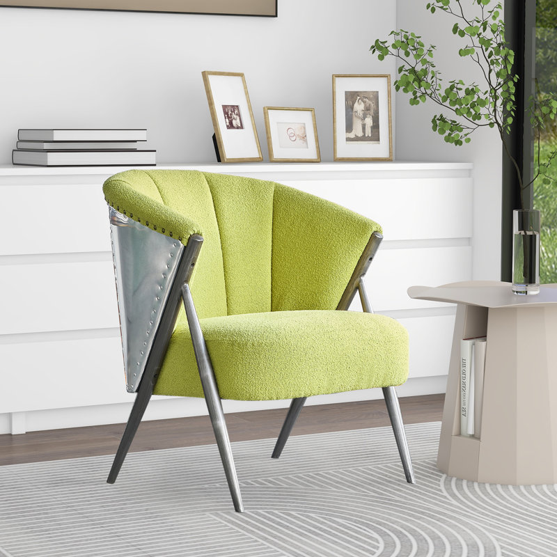 Fauteuil demi-tonneau 26,75 po, Polyester vert