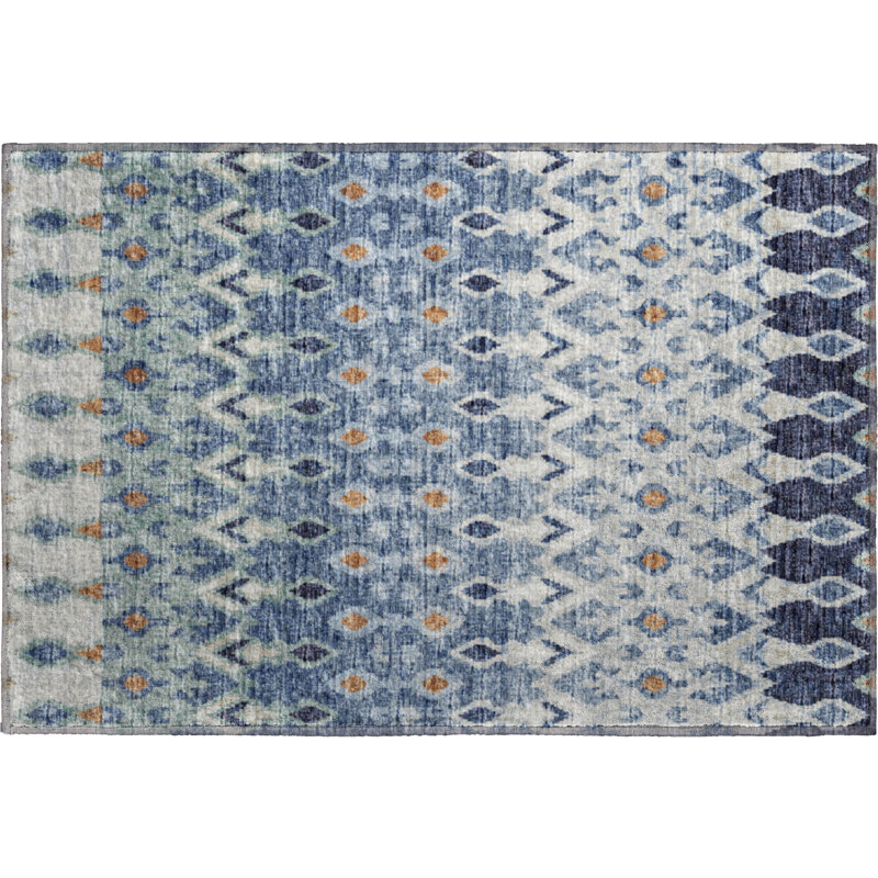 Premium Machine Washable Driessen AMF72 Seaglass Rug, Rectangle 1'8" x 2'6"