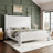 Minimalist Style Platform Bed Frame with Upholstered Headboard and Footboard Boucle Velvet Bed-1099960893-1099960889