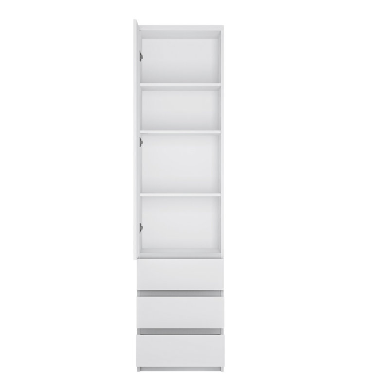Canizales 1 Door with 3 spacious drawers, White