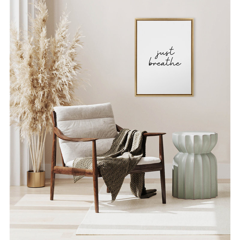 «Just Breathe BW» par The Creative Bunch Studio, reproduction d'art sur toile encadrée