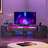 Begga 78.7" LED Light Turnable Combination TV stand with Power Outlet-1663095760