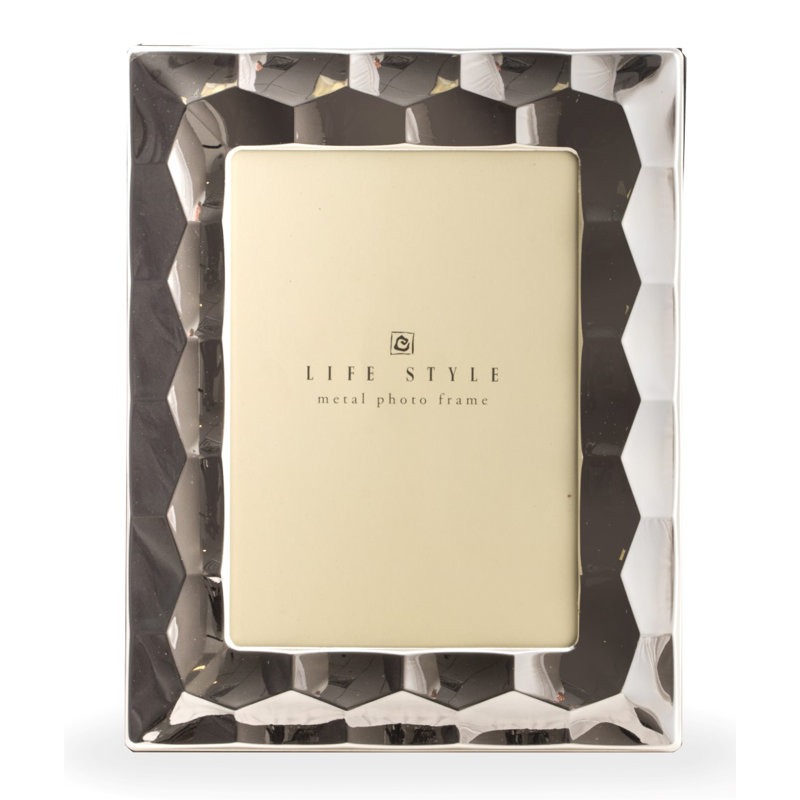 Telles Metal Embossed Picture Frame, 4" x 6", Silver