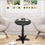 Table d'appoint à piédestal rond en bois 15,75 pouces, table de chevet vintage pour salon et chambre à coucher-361935283
