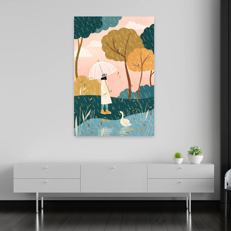 Art contemporain, art contemporain d'automne, H 60 po x l 40 po