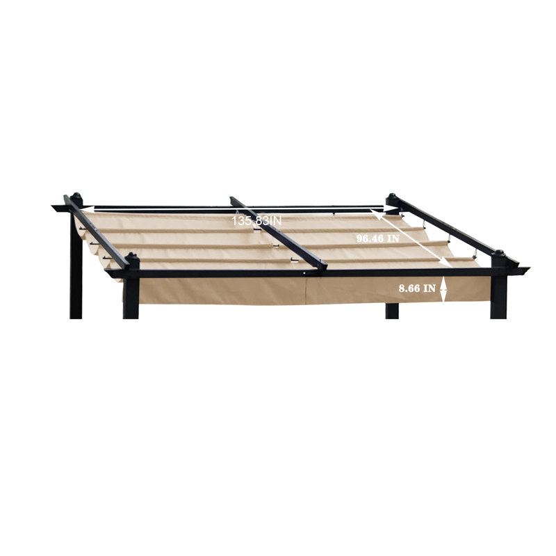 Housse de remplacement pour abri de soleil de 13 x 10 pi - Toile de kaki résistante à l'eau et à assemblage simple