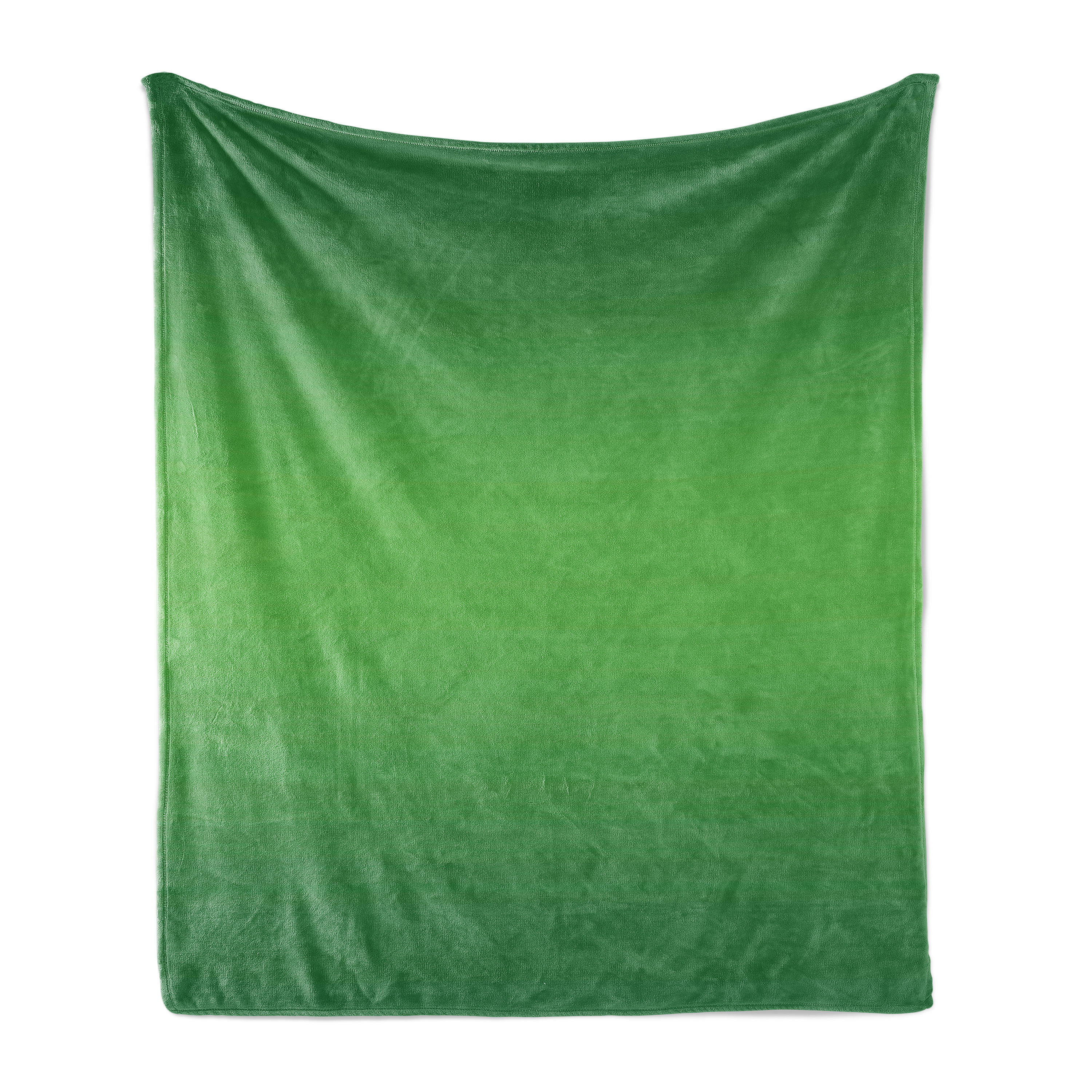 Ombre Green Polycotton Throw Blanket