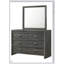 Commode rustique contemporaine en bois avec six tiroirs spacieux et une finition grise élégante pour les chambres modernes