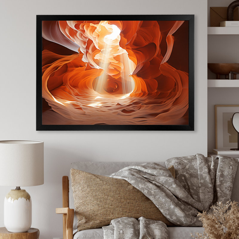 " Canyon Harmonies II ", White Picture Framed, 30" H x 40" W x 1.5" D