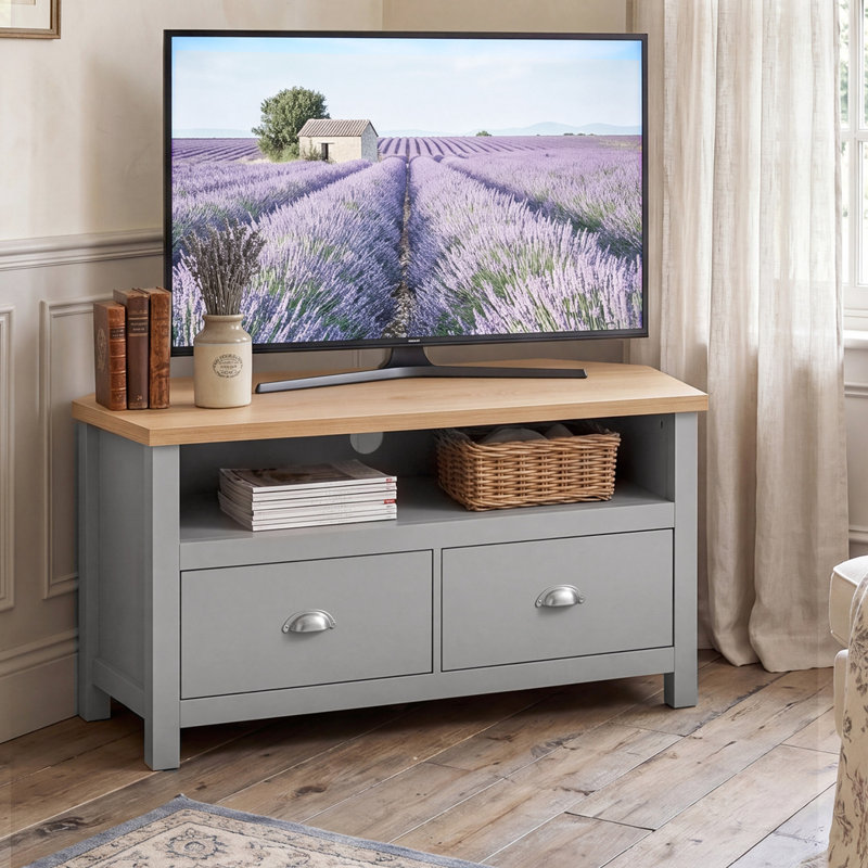 Levede Corner TV Stand Small TV Cabinet with Storage Drawer Entertainment Unit