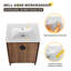Ensemble de meuble-lavabo 24 po, meuble-lavabo simple autoportant avec comptoir en céramique, meuble-lavabo sur pied avec 2 portes et 1 tablette-672330647-672330645